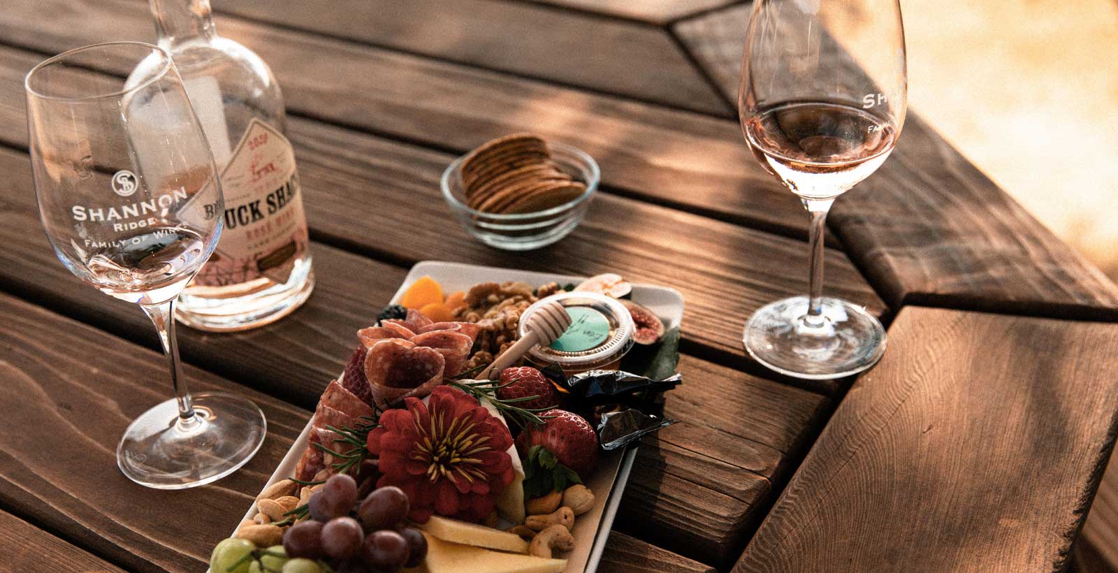 Charcuterie and wine at Shannon Ridge